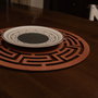 Hermia Labyrinth - Rose Juego de Salvamanteles de Madera Rosa (6 piezas)